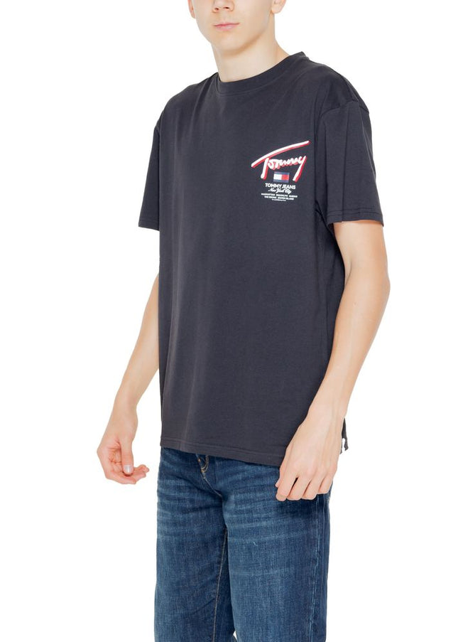 Tommy Hilfiger Jeans Black Cotton T-Shirt