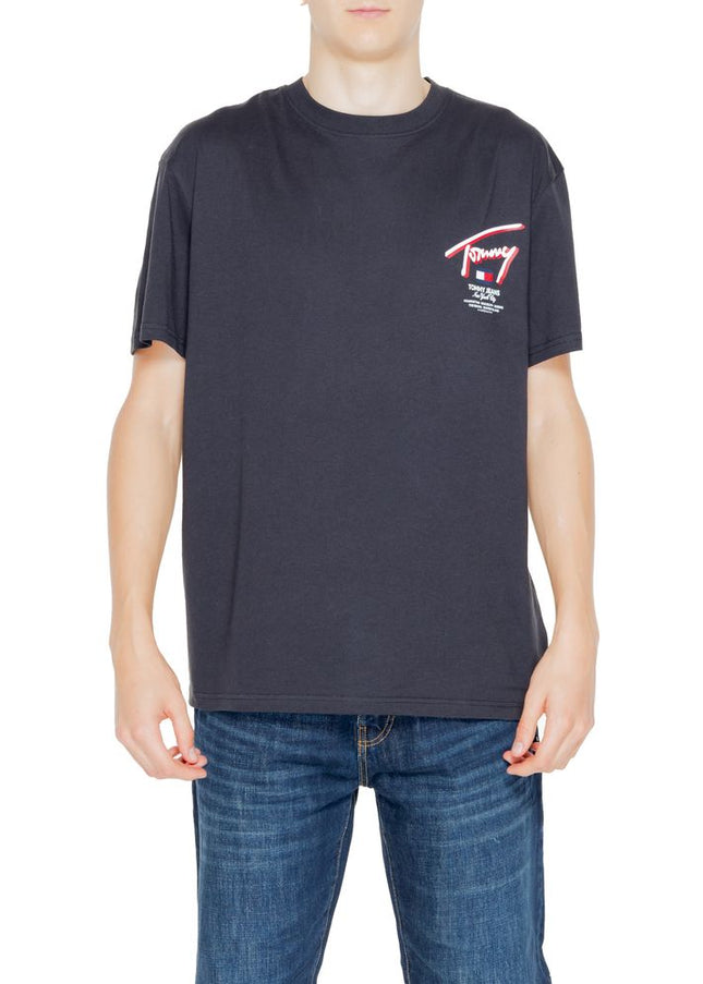 Tommy Hilfiger Jeans Black Cotton T-Shirt