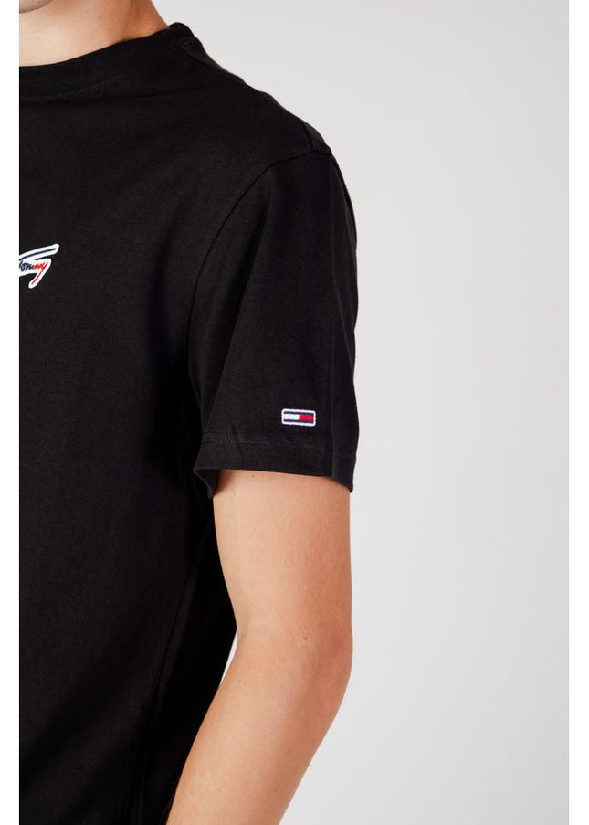 Tommy Hilfiger Jeans Black Cotton T-Shirt