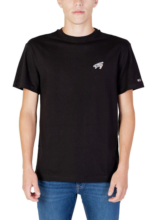 Tommy Hilfiger Jeans Black Cotton T-Shirt