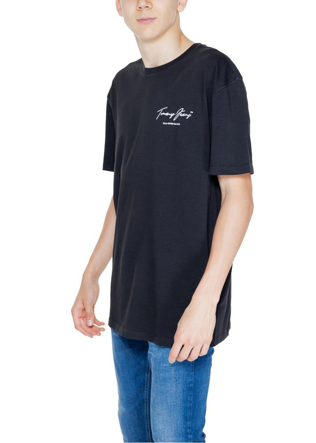 Tommy Hilfiger Jeans Black Cotton T-Shirt