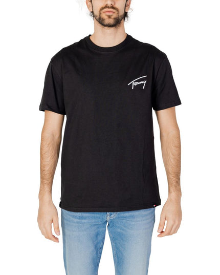 Tommy Hilfiger Jeans Black Cotton T-Shirt