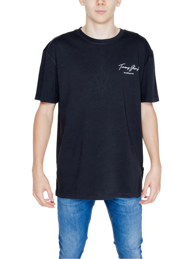 Tommy Hilfiger Jeans Black Cotton T-Shirt