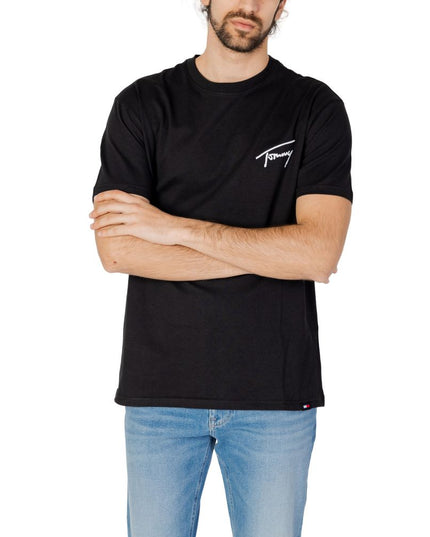 Tommy Hilfiger Jeans Black Cotton T-Shirt