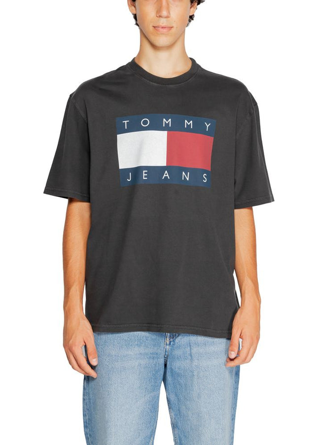 Tommy Hilfiger Jeans Black Cotton T-Shirt