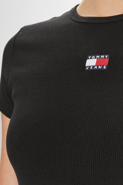 Tommy Hilfiger Jeans Black Cotton Tops & T-Shirt