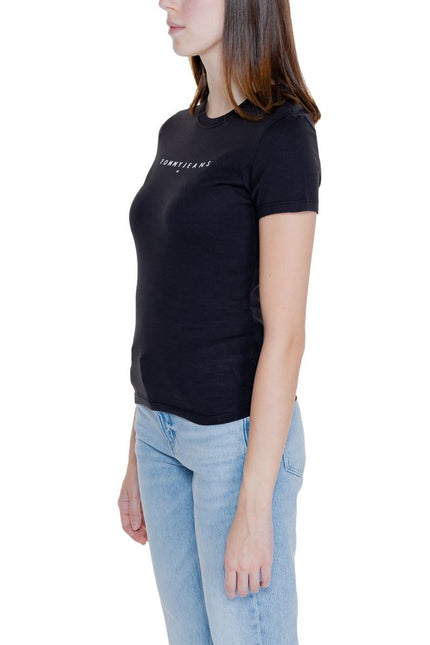 Tommy Hilfiger Jeans Black Cotton Tops & T-Shirt