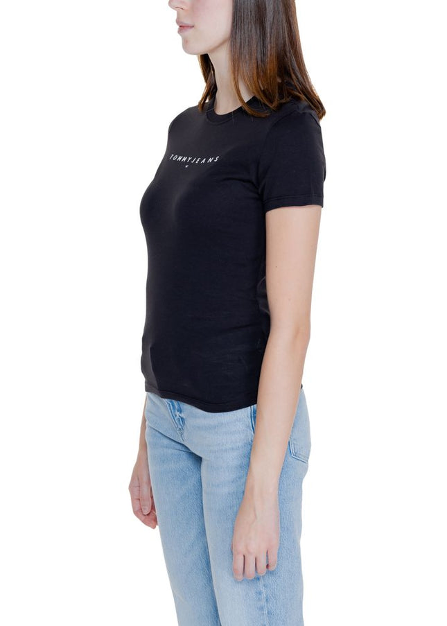 Tommy Hilfiger Jeans Black Cotton Tops & T-Shirt