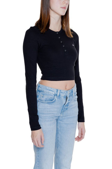 Tommy Hilfiger Jeans Black Cotton Tops & T-Shirt