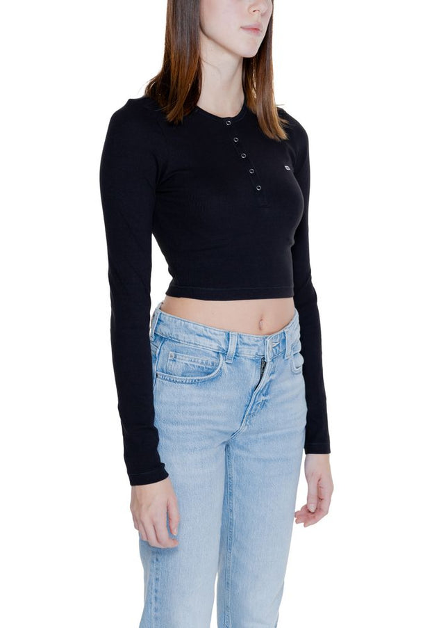 Tommy Hilfiger Jeans Black Cotton Tops & T-Shirt