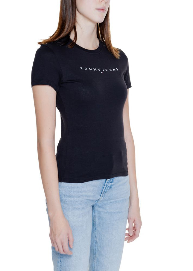 Tommy Hilfiger Jeans Black Cotton Tops & T-Shirt