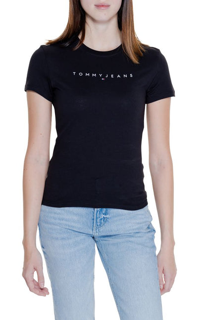 Tommy Hilfiger Jeans Black Cotton Tops & T-Shirt