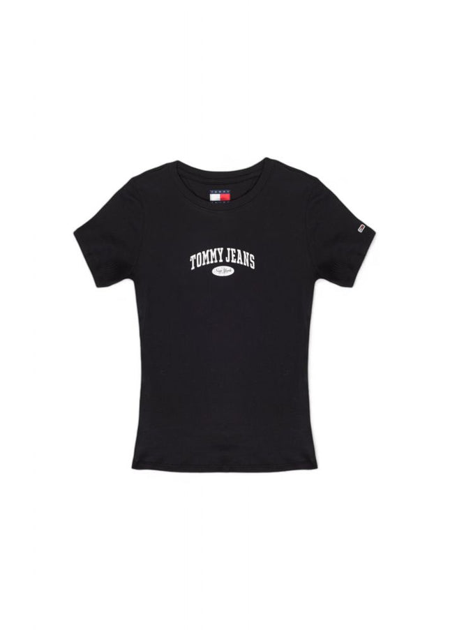 Tommy Hilfiger Jeans Black Cotton Tops & T-Shirt