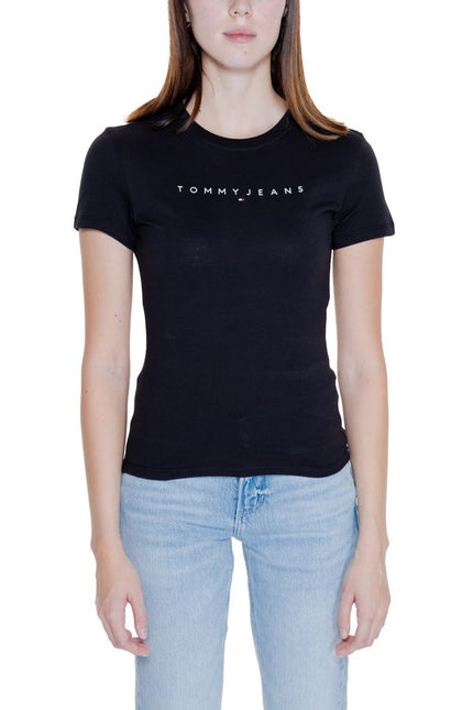 Tommy Hilfiger Jeans Black Cotton Tops & T-Shirt