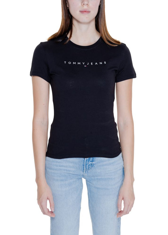 Tommy Hilfiger Jeans Black Cotton Tops & T-Shirt