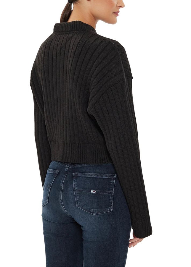 Tommy Hilfiger Jeans Black Recycled Polyester Sweater