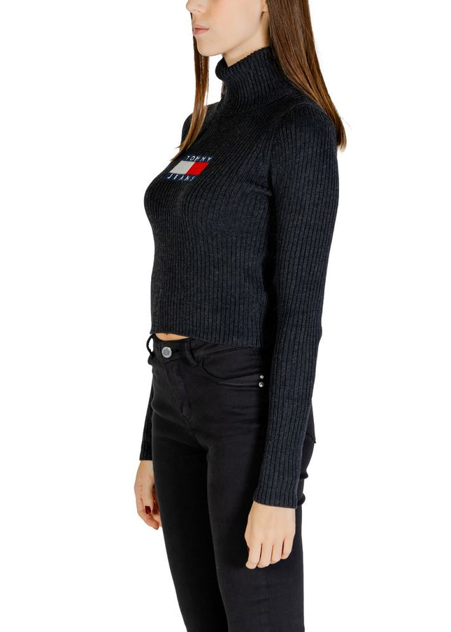 Tommy Hilfiger Jeans Black Recycled Polyester Sweater