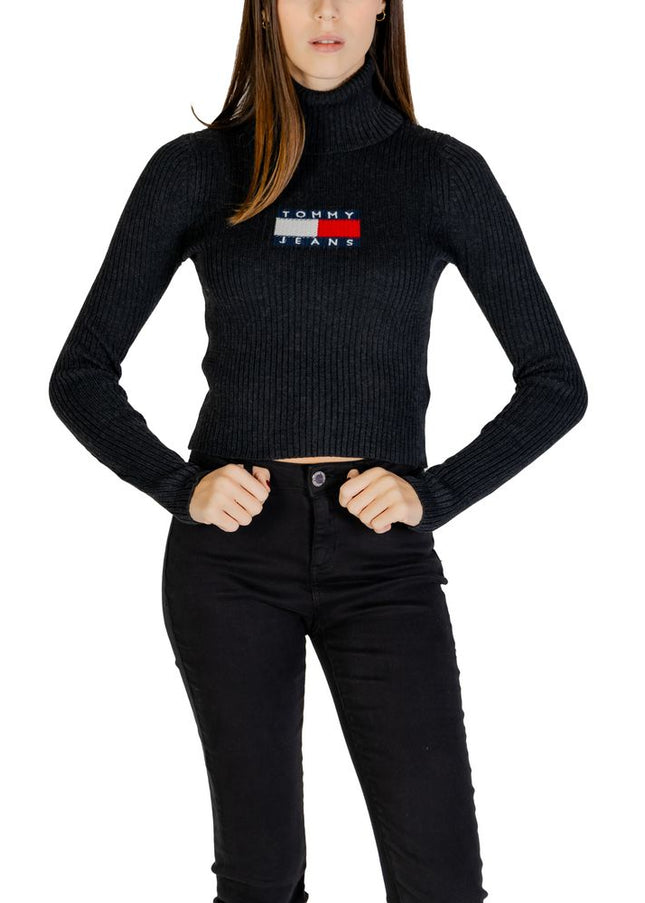 Tommy Hilfiger Jeans Black Recycled Polyester Sweater