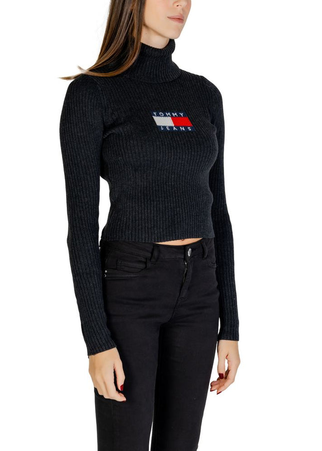 Tommy Hilfiger Jeans Black Recycled Polyester Sweater