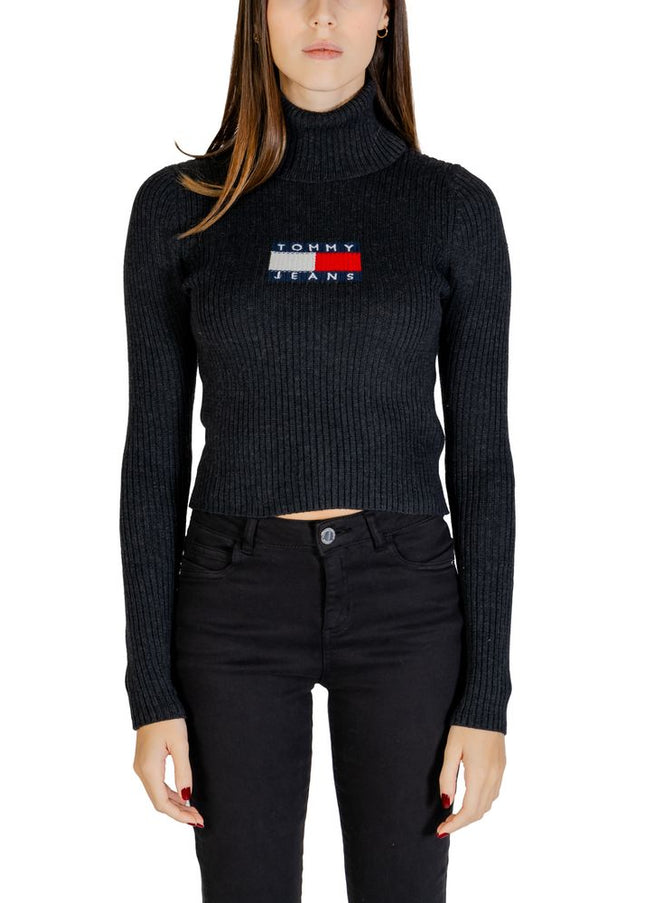 Tommy Hilfiger Jeans Black Recycled Polyester Sweater