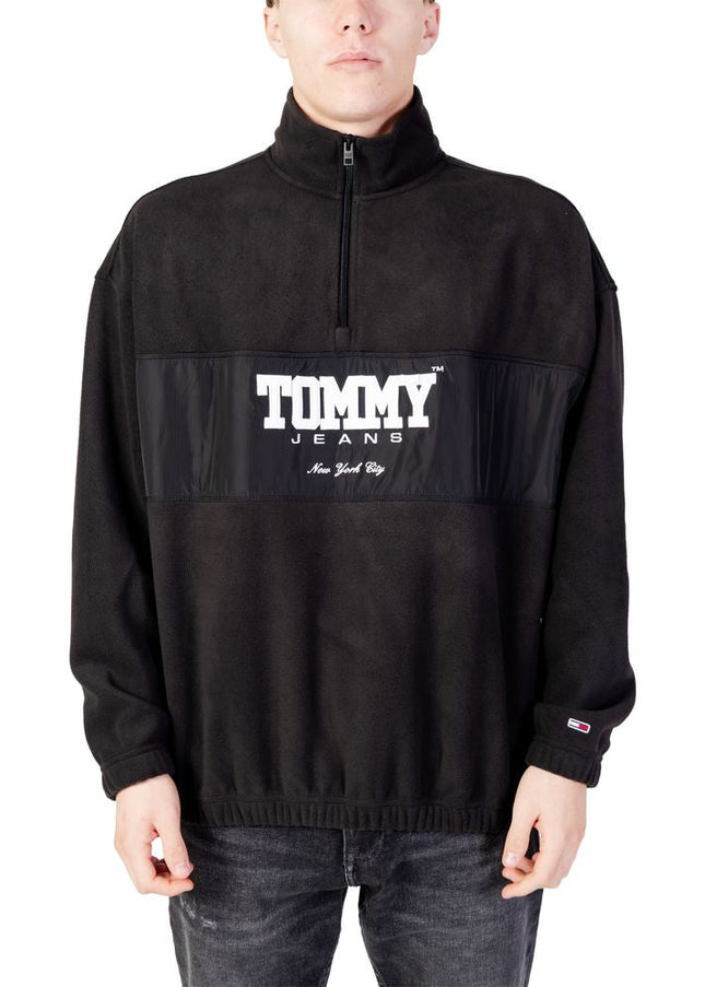 Tommy Hilfiger Jeans Black Recycled Polyester Sweater