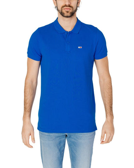 Tommy Hilfiger Jeans Blue Cotton Polo Shirt