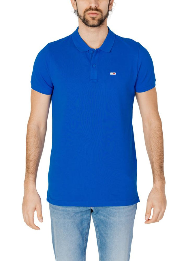 Tommy Hilfiger Jeans Blue Cotton Polo Shirt