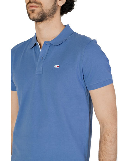 Tommy Hilfiger Jeans Blue Cotton Polo Shirt