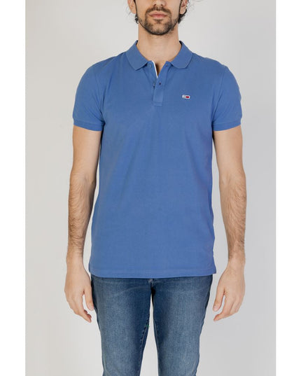 Tommy Hilfiger Jeans Blue Cotton Polo Shirt