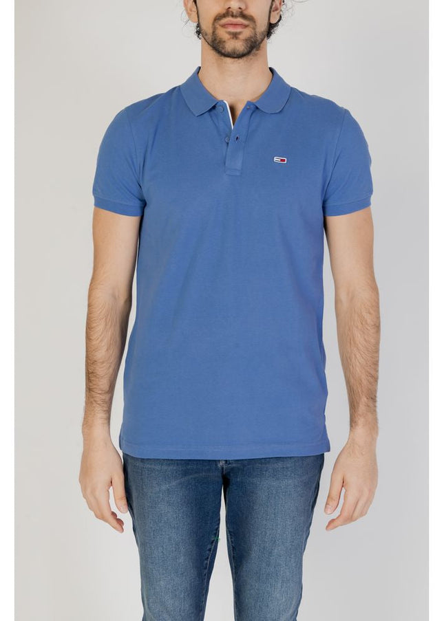 Tommy Hilfiger Jeans Blue Cotton Polo Shirt