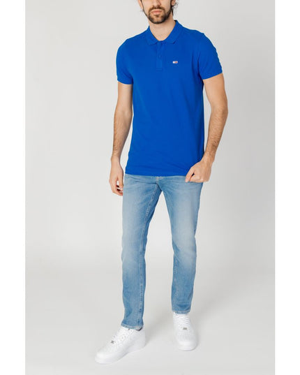 Tommy Hilfiger Jeans Blue Cotton Polo Shirt