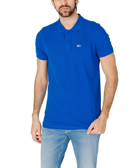 Tommy Hilfiger Jeans Blue Cotton Polo Shirt