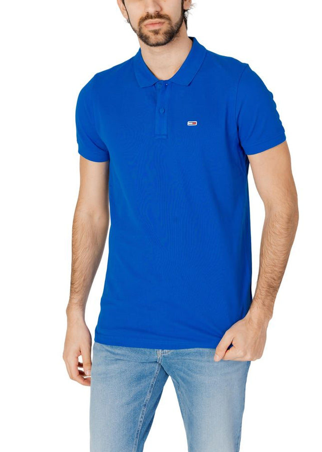 Tommy Hilfiger Jeans Blue Cotton Polo Shirt