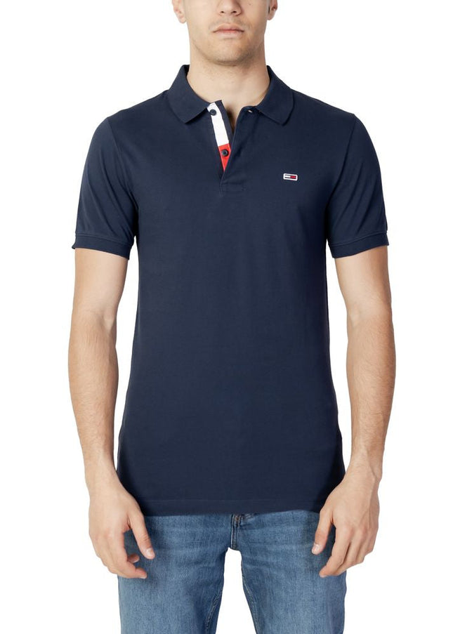 Tommy Hilfiger Jeans Blue Cotton Polo Shirt