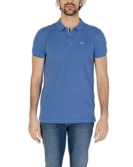 Tommy Hilfiger Jeans Blue Cotton Polo Shirt