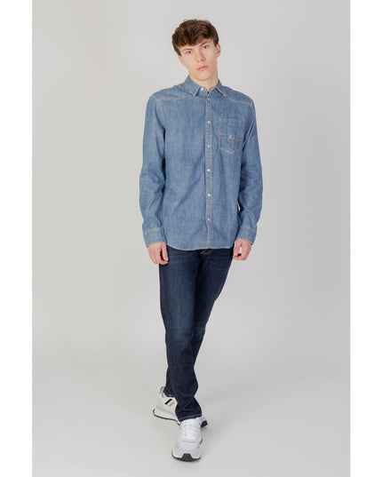 Tommy Hilfiger Jeans Blue Cotton Shirt