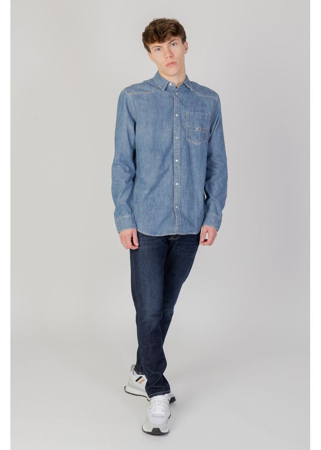 Tommy Hilfiger Jeans Blue Cotton Shirt