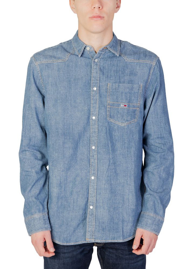 Tommy Hilfiger Jeans Blue Cotton Shirt