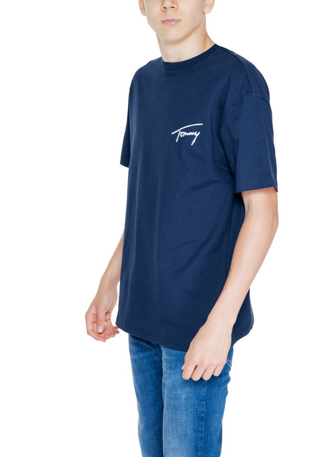 Tommy Hilfiger Jeans Blue Cotton T-Shirt