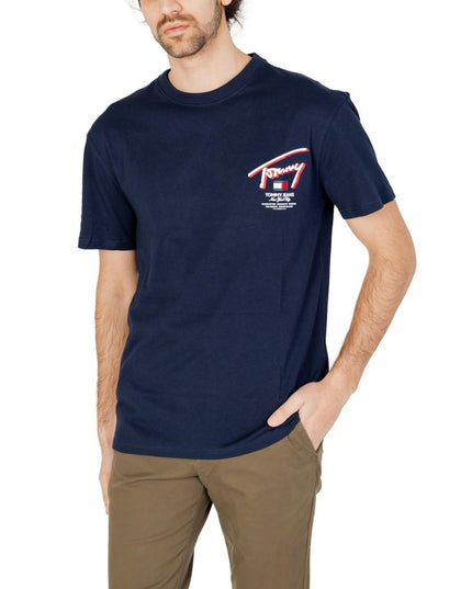 Tommy Hilfiger Jeans Blue Cotton T-Shirt