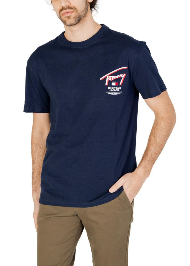 Tommy Hilfiger Jeans Blue Cotton T-Shirt