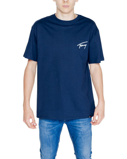 Tommy Hilfiger Jeans Blue Cotton T-Shirt