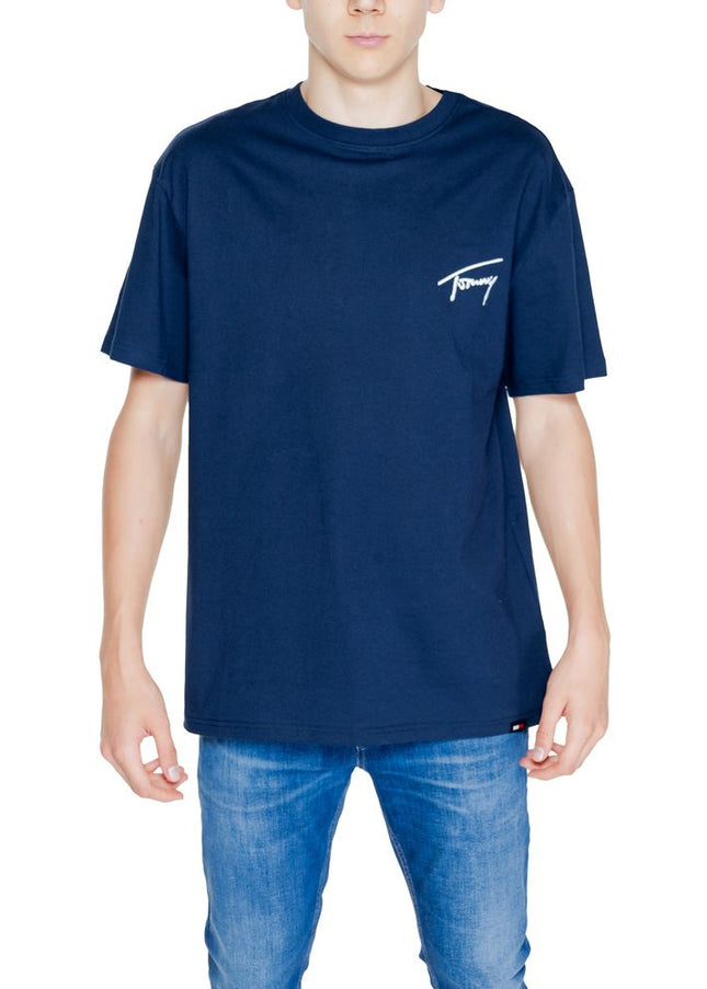 Tommy Hilfiger Jeans Blue Cotton T-Shirt