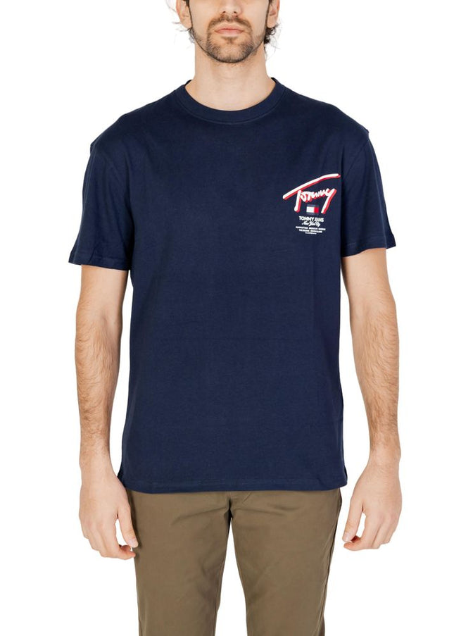 Tommy Hilfiger Jeans Blue Cotton T-Shirt