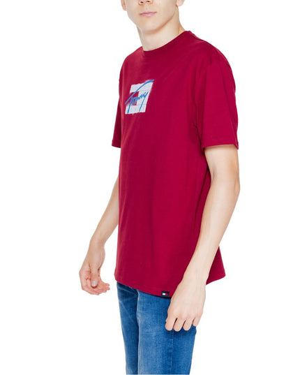 Tommy Hilfiger Jeans Bordeaux Cotton Rigenerato T-Shirt