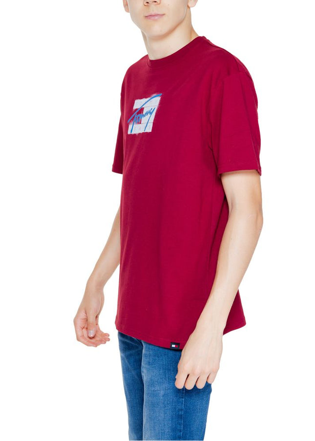 Tommy Hilfiger Jeans Bordeaux Cotton Rigenerato T-Shirt