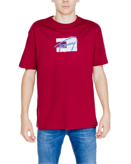 Tommy Hilfiger Jeans Bordeaux Cotton Rigenerato T-Shirt