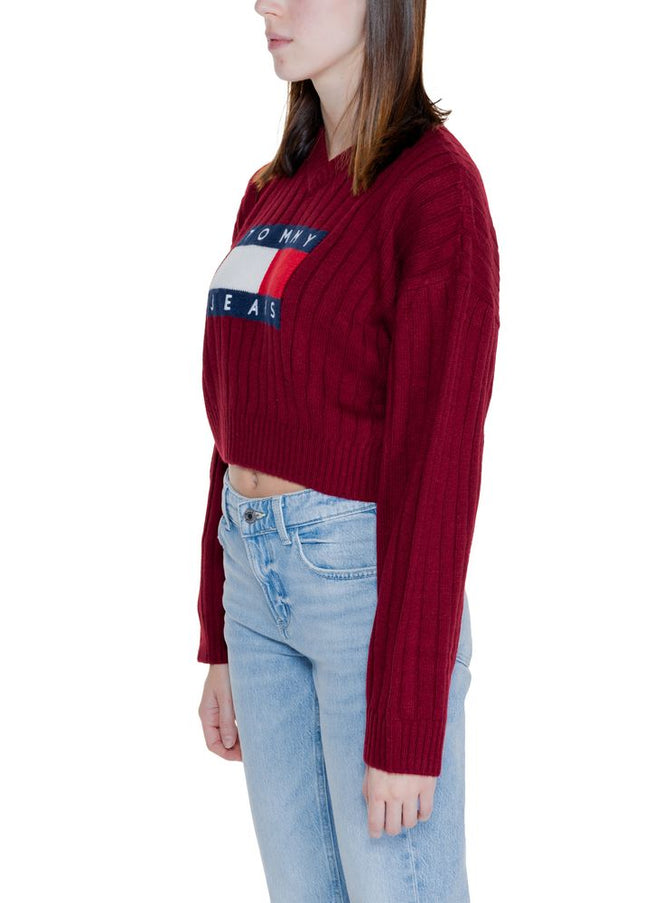 Tommy Hilfiger Jeans Bordeaux Recycled Polyester Sweater