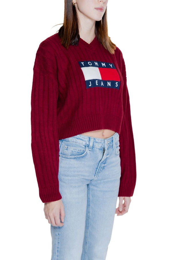 Tommy Hilfiger Jeans Bordeaux Recycled Polyester Sweater