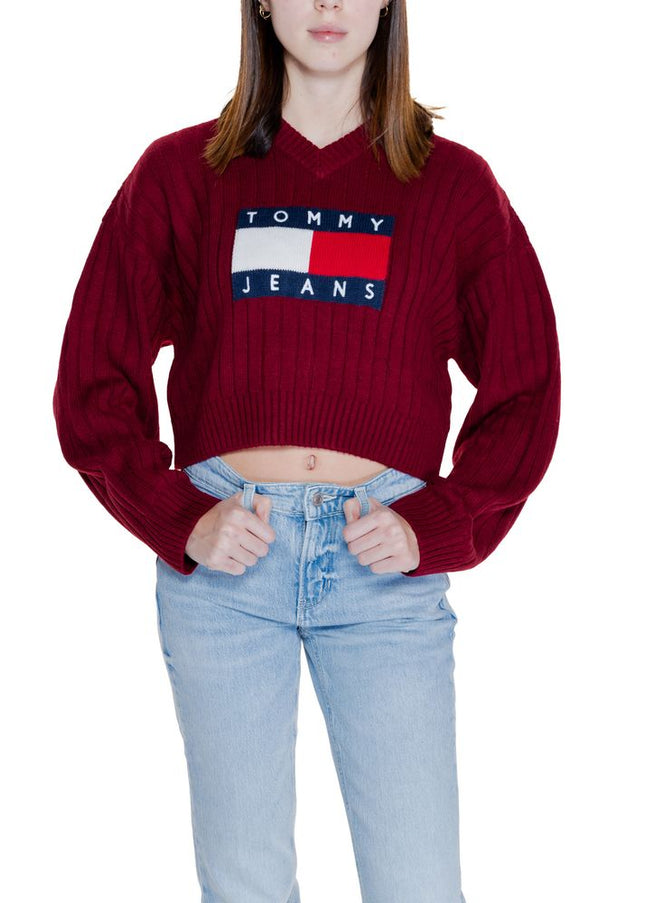 Tommy Hilfiger Jeans Bordeaux Recycled Polyester Sweater